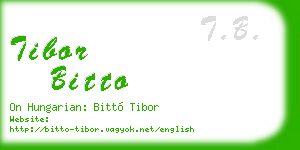 tibor bitto business card