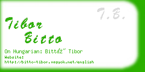 tibor bitto business card